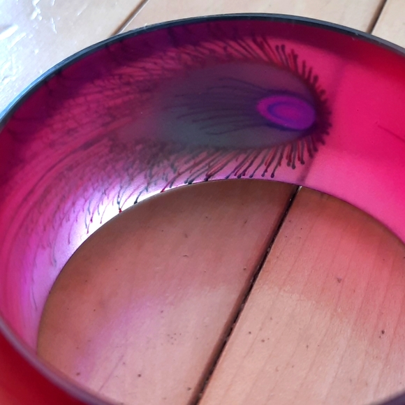 PINK PEACOCK BANGLE - Picture 4 of 5